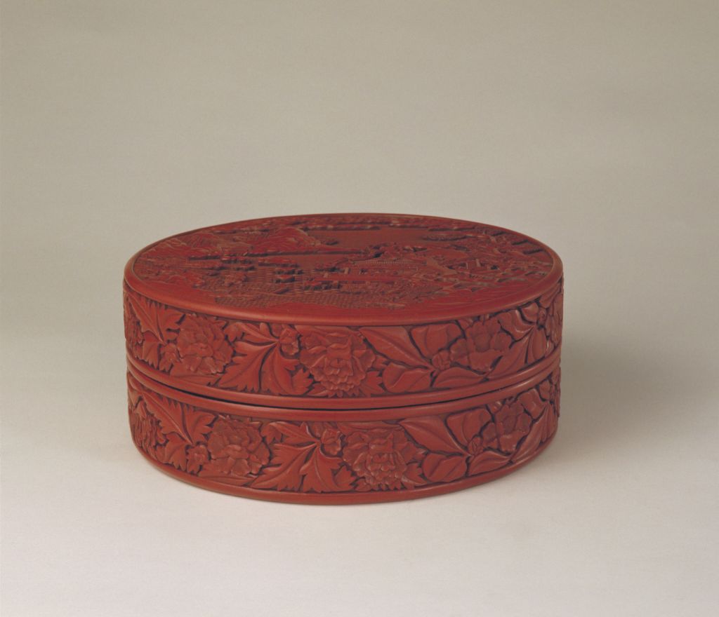 图片[1]-Carved out the round box of Zhou Dunyi’s love lotus-China Archive